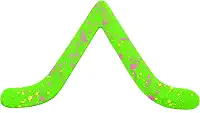 Bargan Boomerang colorido verde plástico destro bumerangue ótimo para iniciantes