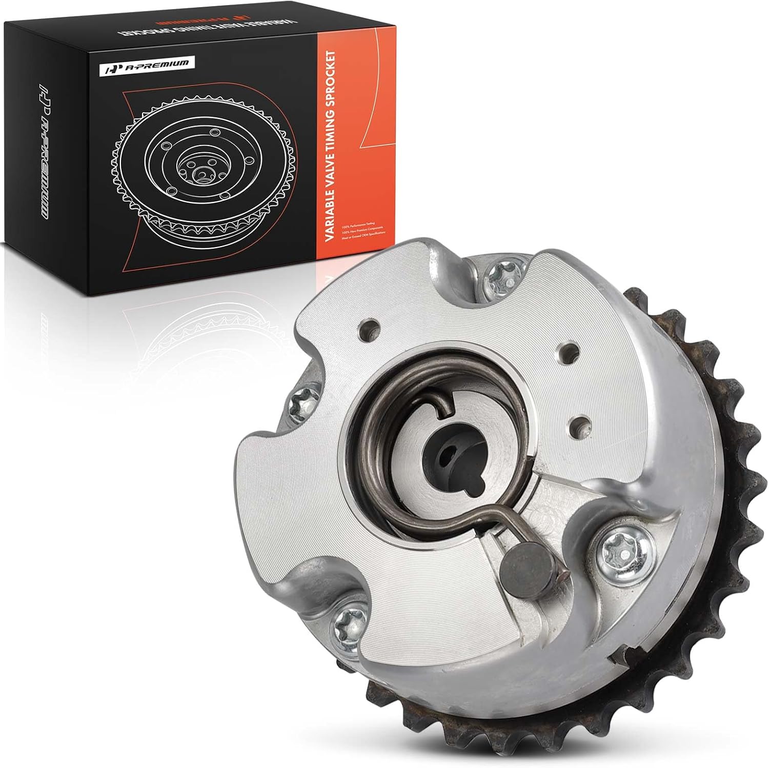 A-Premium Exhaust Variable Valve Timing (VVT) Sprocket Gear Camshaft Adjuster Compatible with Audi & Volkswagen Models - A4 Quattro, Q5, A5, A5 Quattro, A6, A6 Quattro, Touareg, A8 Quattro, R8, RS5