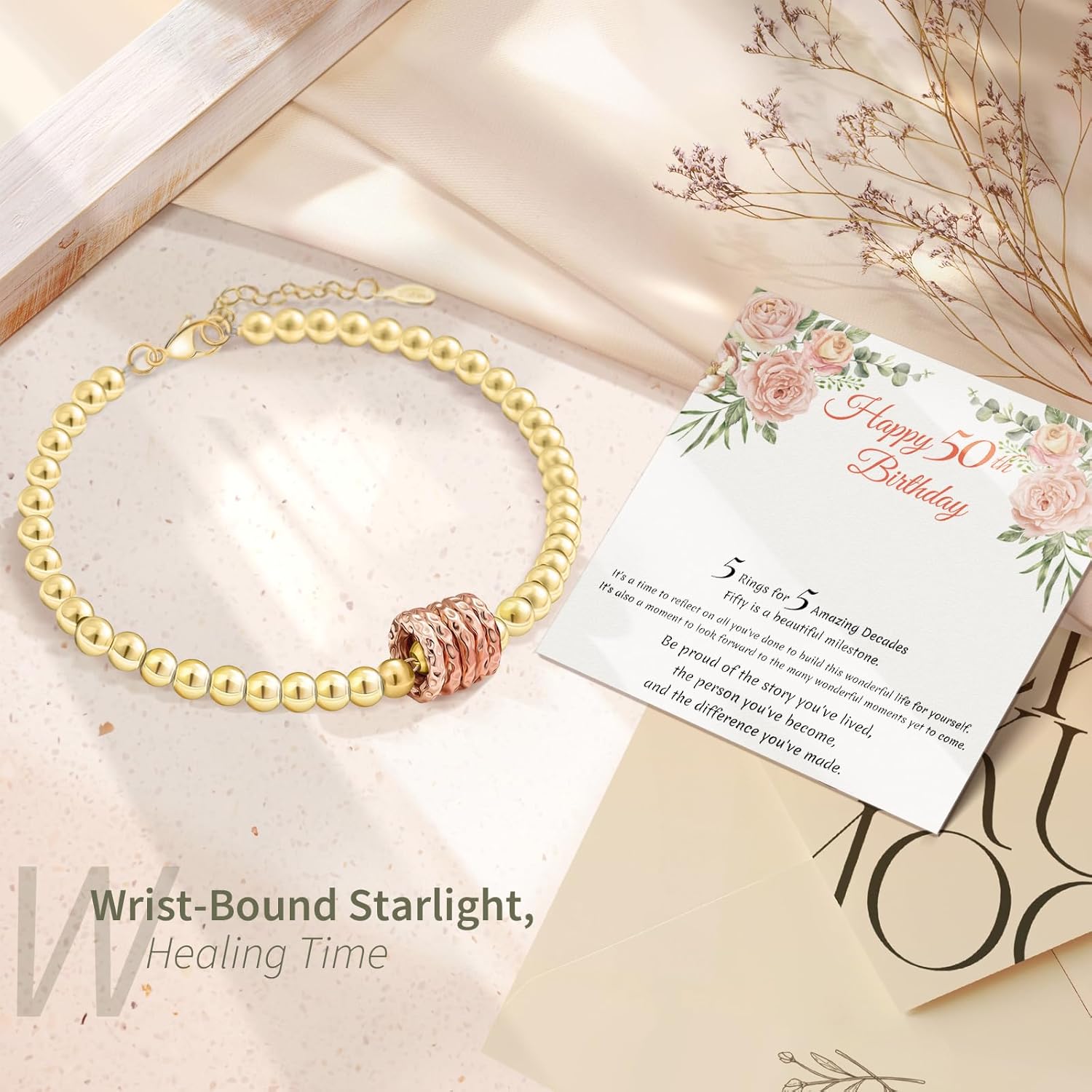 AGOT 30th 40th 50th 60th 70th Birthday Gift for Women: Unique Bracelet Best Birthday Presents Gifts Ideas for Mom Daughter Grandma Sister Friends Coworker - Image 7