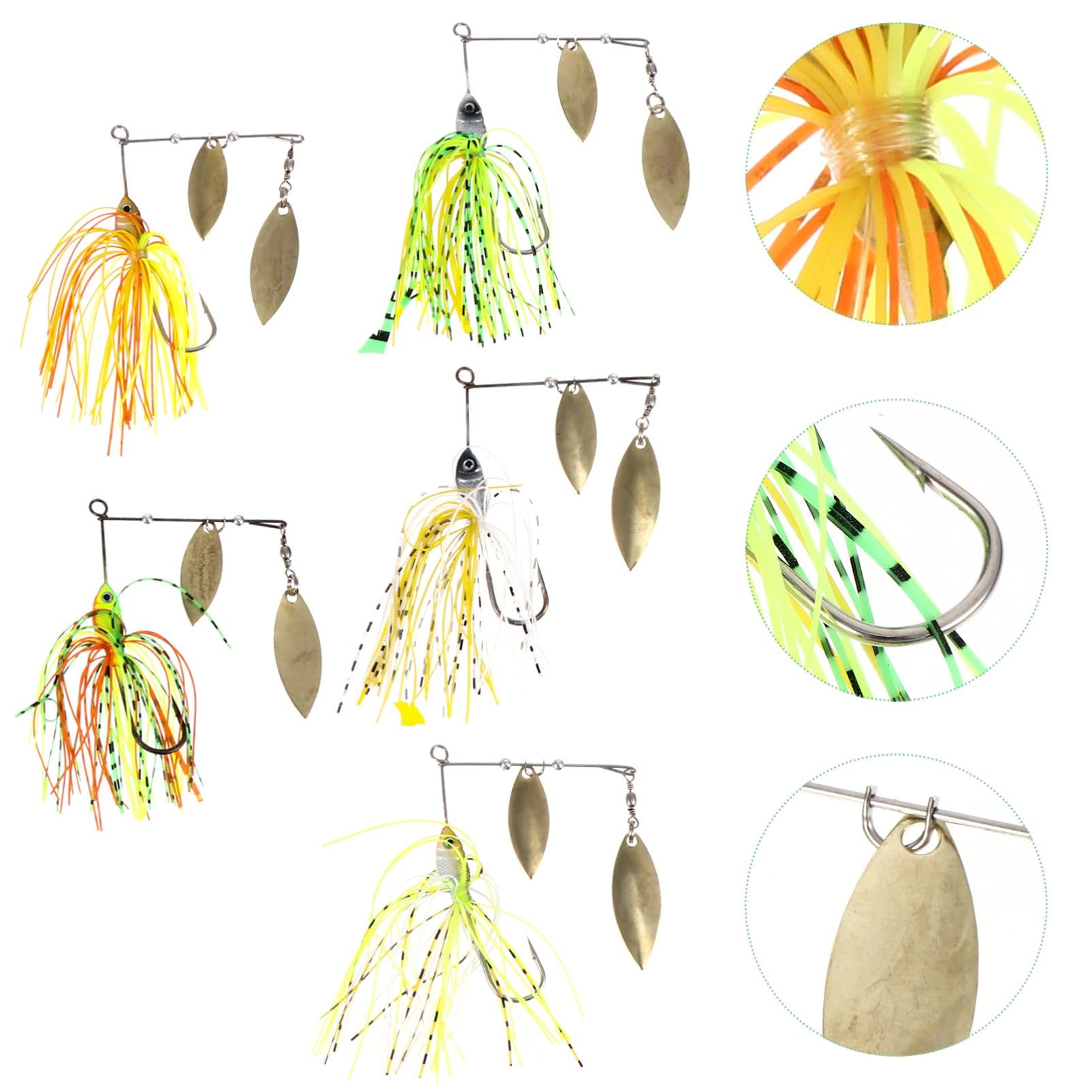ifundom Cebo Falso Cebos para Peces Barba Cebos De Pesca De Colores Señuelo De Pesca Imitación Señuelos De Pesca De Lubina Artificial Cebo De Pescado Falso Barba Metal