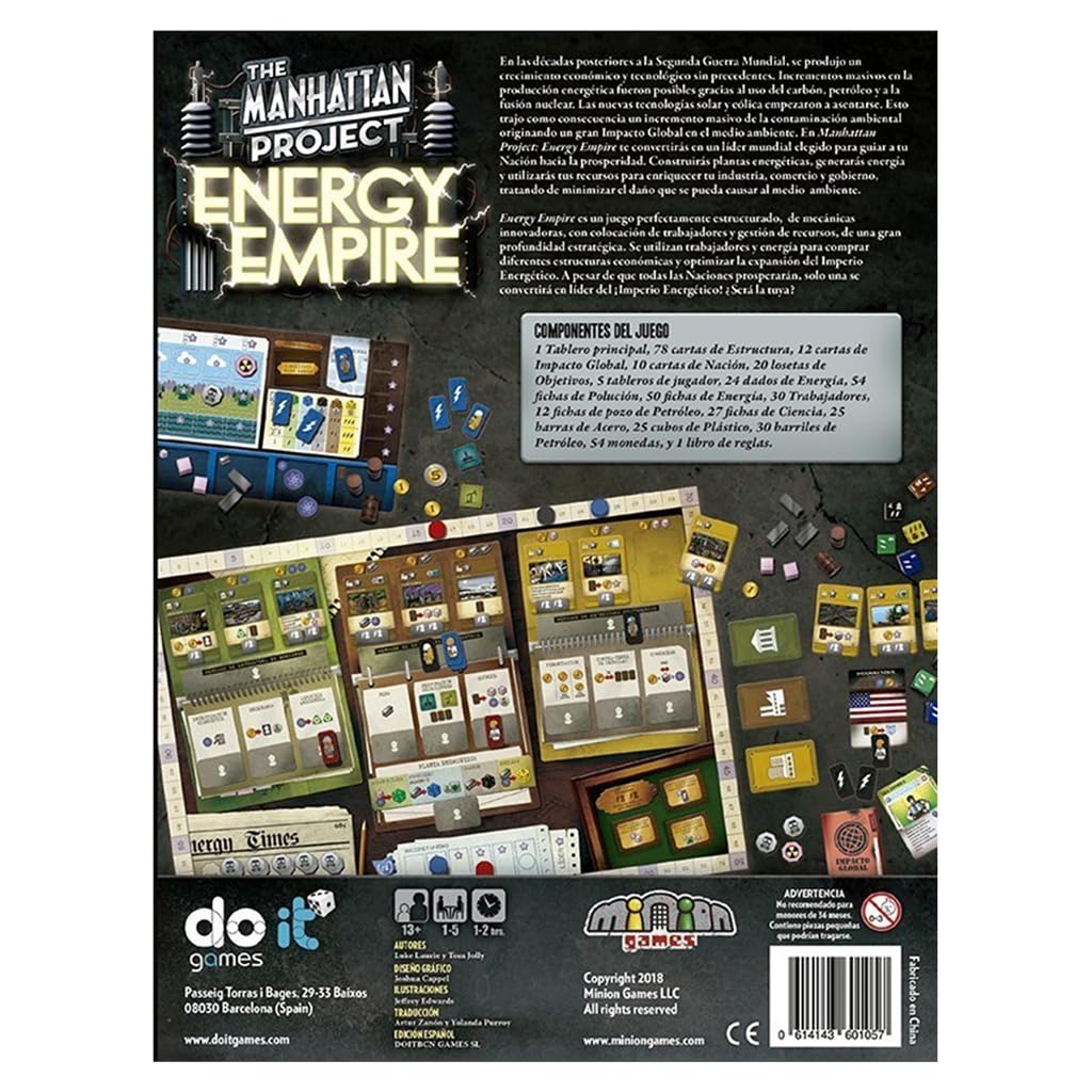 Manhattan Project: Energy Empire, Juego de Mesa, A Partir de 13 Años