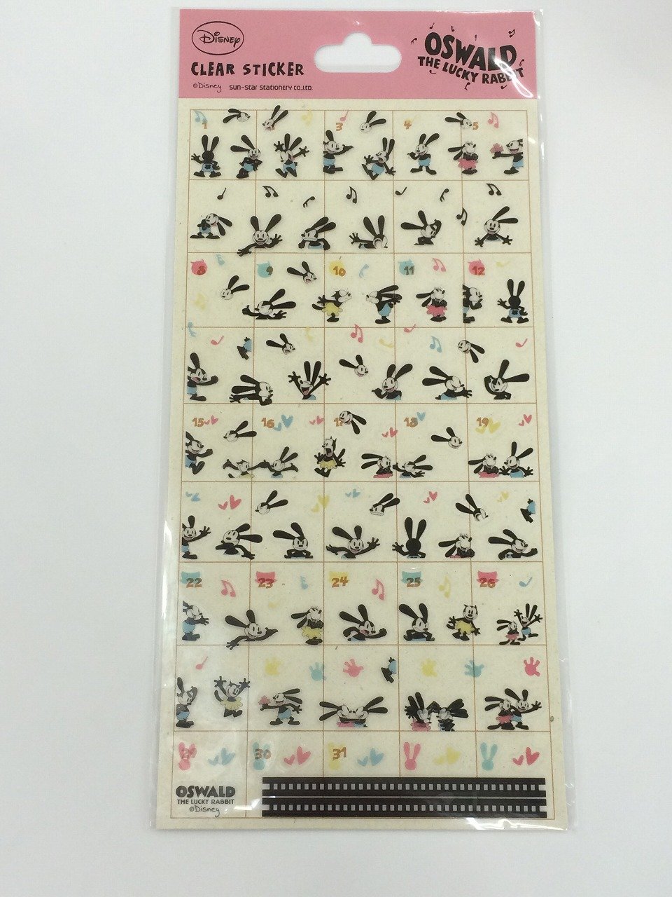 Oswald The Lucky Rabbit Clear Seal P stickers scrapbooking vintage