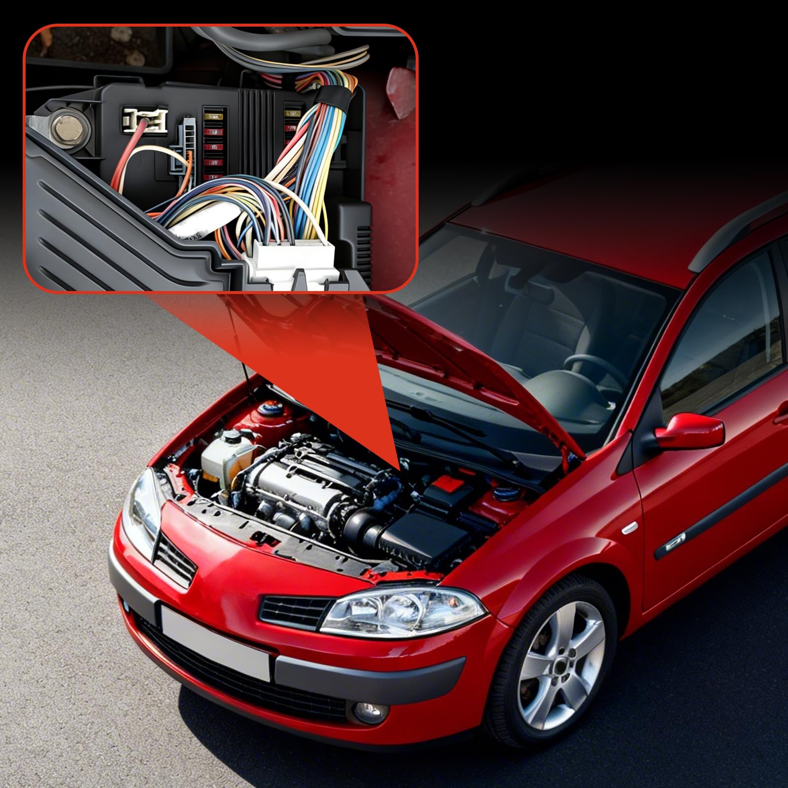 Modulo scatola fusibili motore per Megane II (2002-2009) Scenic II (2003-2010) 63 pin 8200306033 8200306032 82003060333B 8200306033C