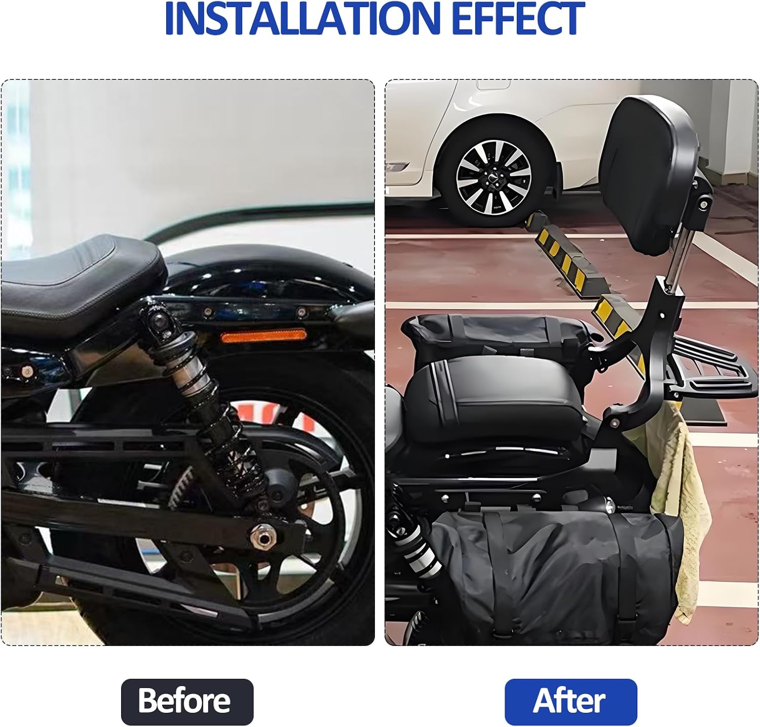 For Harley Night Rider RH 975 Special RH975S Passenger Backrest Comfortable and Versatile Sissy Bar with Folding Luggage Rack Compatible with 2022 2023 2024 2025