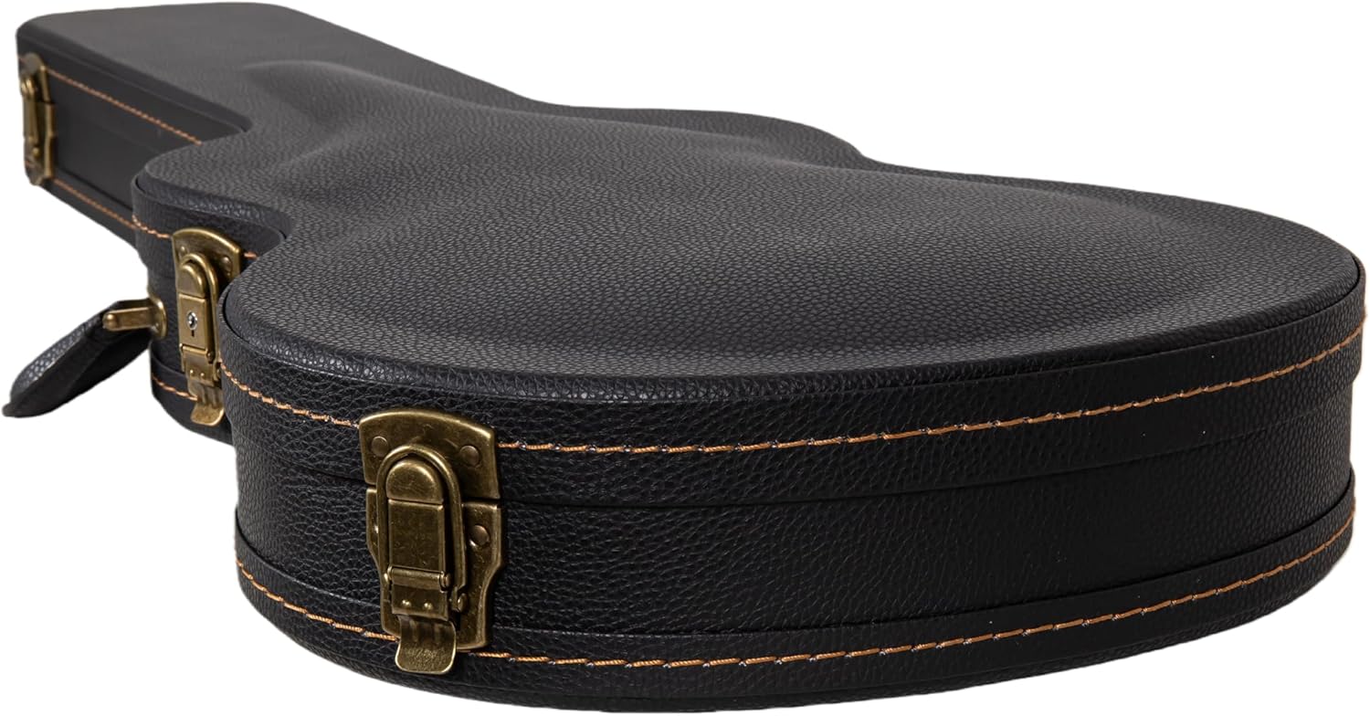 Crossrock PRS SE Standard solid body Guitar Case -Vintage Hardware, Sponge Lining, Metal Feet, Storage Space-Black (CRW520PRSEBK)
