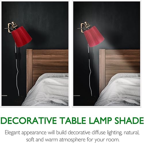 Miniatura 5 de Minkissy Pantalla de lámpara grande con clip en la pantalla de la lámpara, pantalla de tela, cubierta de lámpara de repuesto para lámpara de mesa,