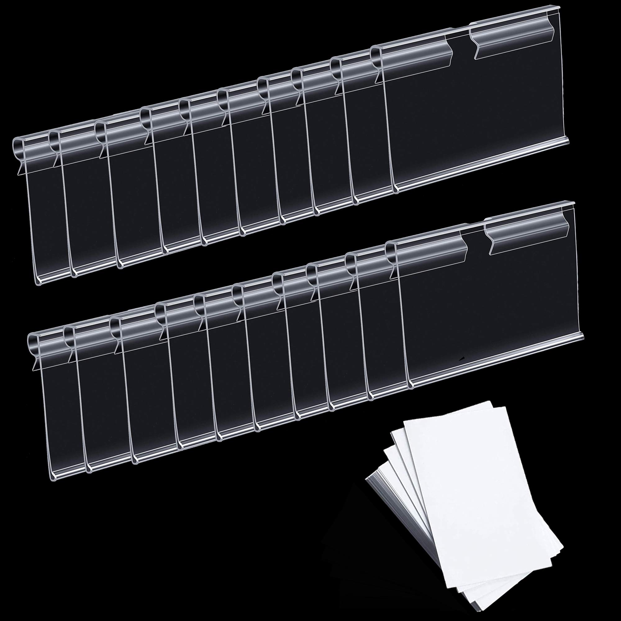 Buy 50pcs Clear Plastic Label Holders Clip On Sign Display Holder for