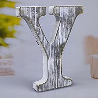 Vista 32 de Letras de madera rústica sin terminar de 8 pulgadas para decoración de pared, letras decorativas de pie en rodajas, decoración de tablero