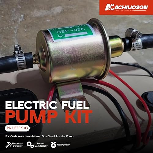 Miniatura 2 de Kit de bomba de combustible eléctrica universal de 12 V (3-6 PSI) bomba de combustible de baja presión con filtros de combustible, 10 abrazaderas de