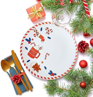 Keramika New Year Sevimli Noel Servis Tabağı 26 Cm 21655