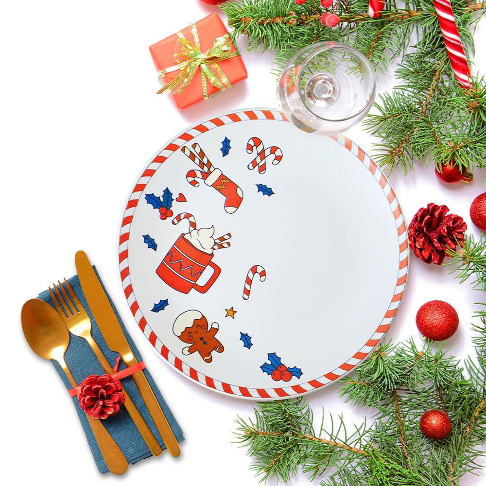 Keramika New Year Sevimli Noel Servis Tabağı 26 Cm 21655