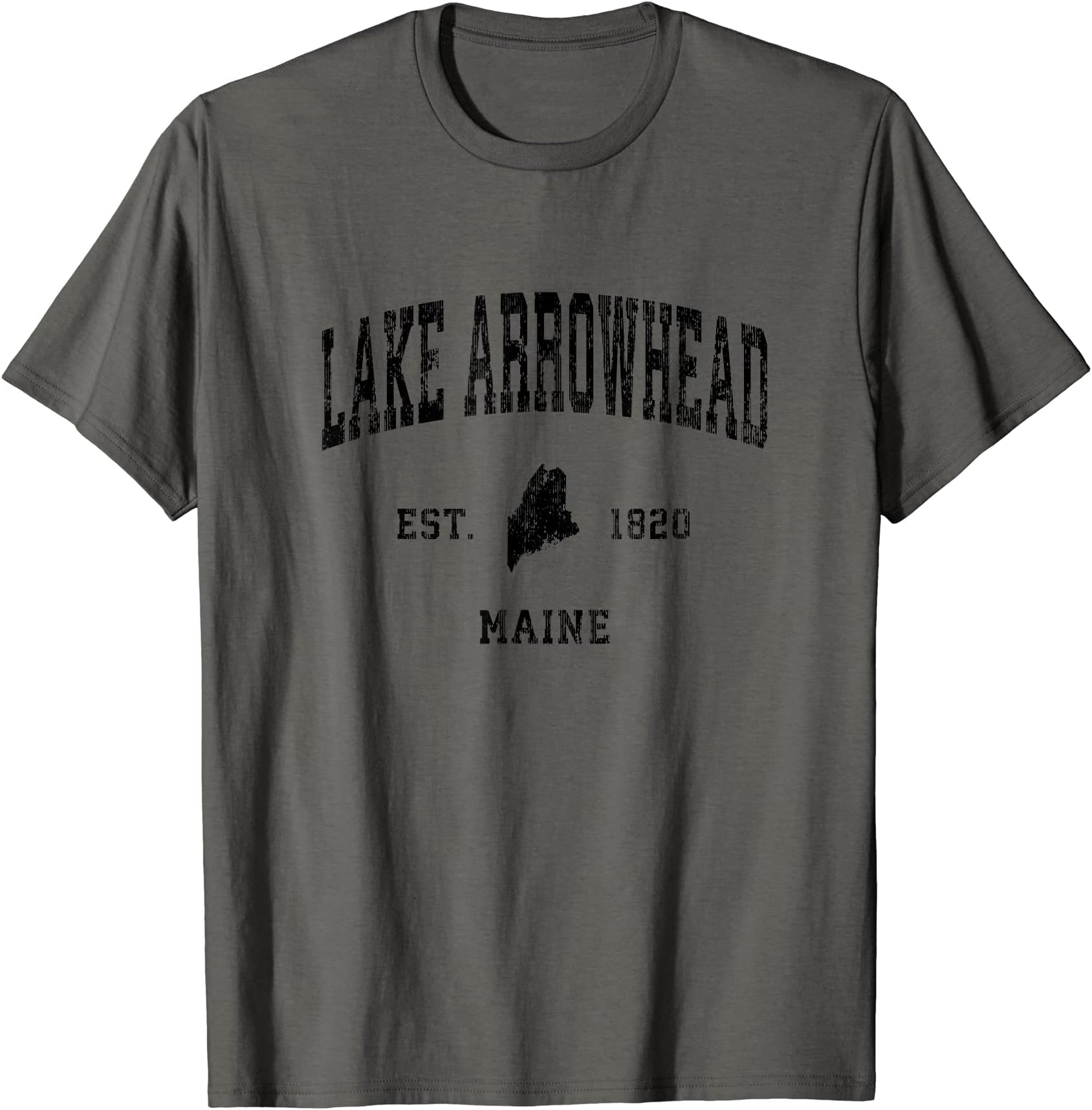 Lake Arrowhead ME Retro T-Shirts & GiftsLake Arrowhead Maine ME Vintage Athletic Black Sports Design T-Shirt
