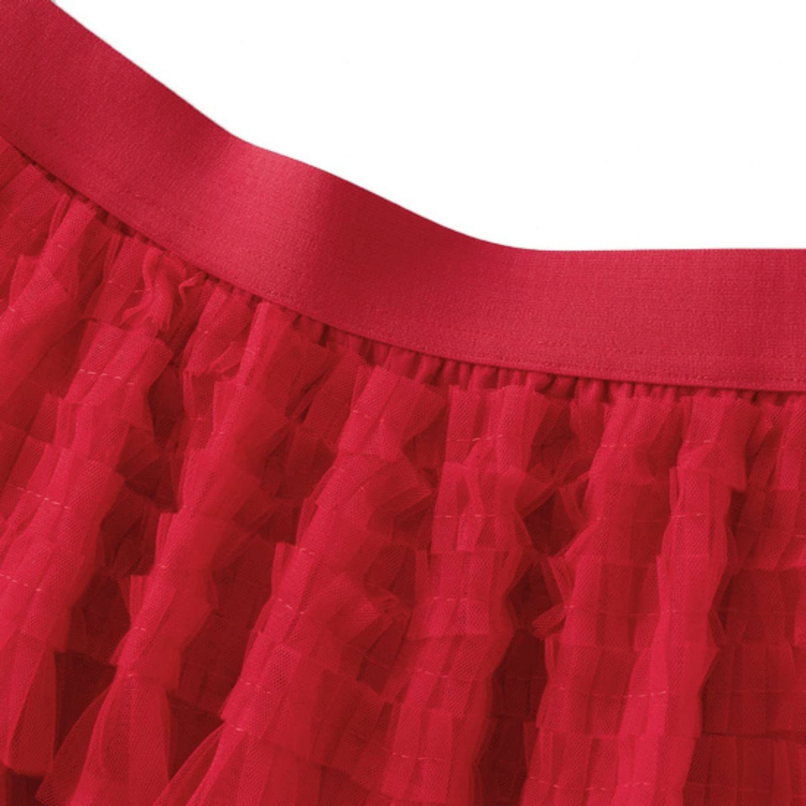 Falda plisada de línea A para mujer, falda larga tutú con volantes, longitud de la pantorrilla, gasa de cintura alta, diseño de burbujas