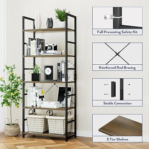 Miniatura 68 de NUMENN Estantería delgada de 3 niveles, estantería organizadora de almacenamiento, estante moderno para dormitorio, sala de estar y oficina en casa,