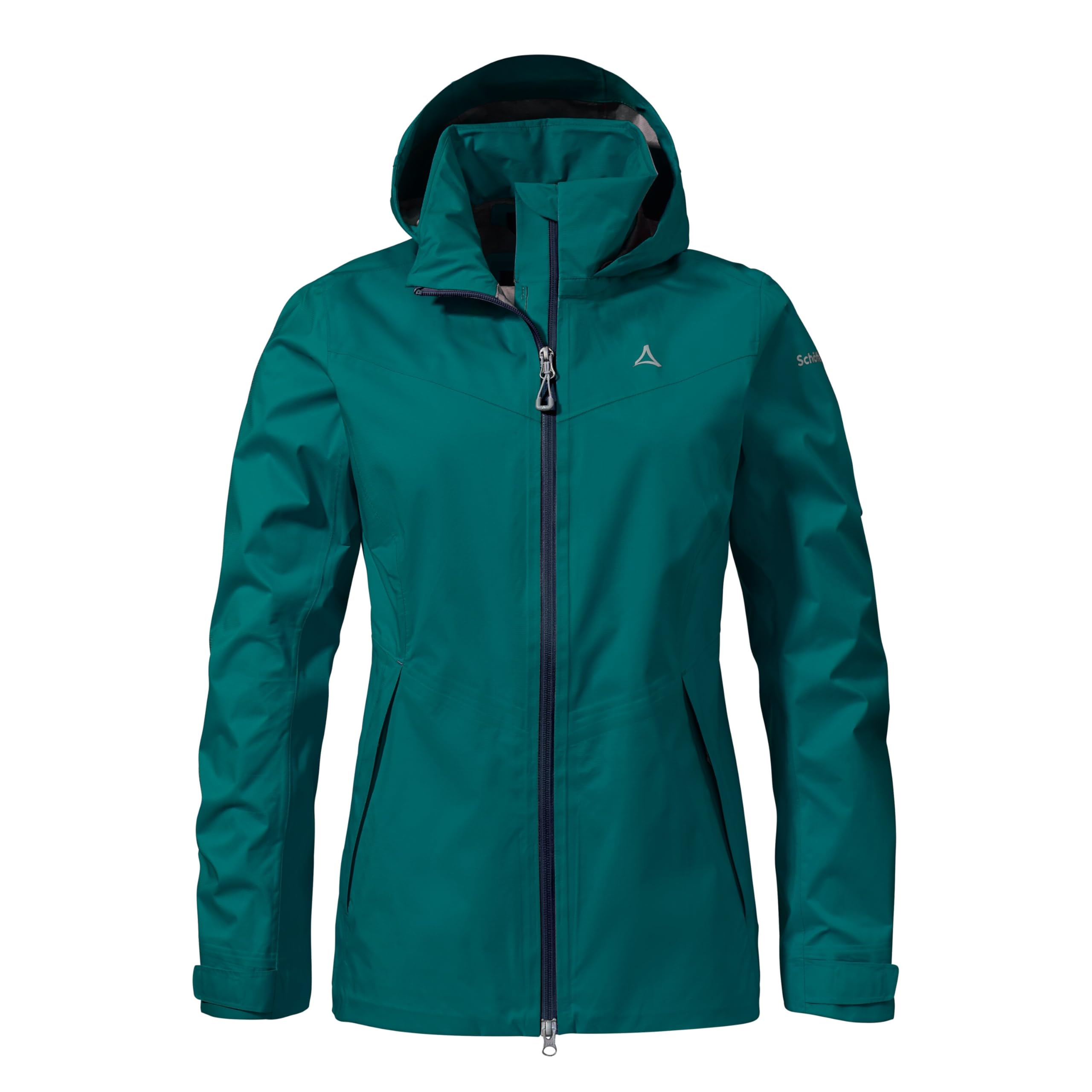 Schöffel Damen 2.5L Jacket Aiplspitz L, leichte Outdoor Jacke, wasserdicht & atmungsaktiv, Regenjacke aus 2,5-Lagen Venturi mit 2-Wege-Stretch und verstellbarer Kapuze, quartz, 46