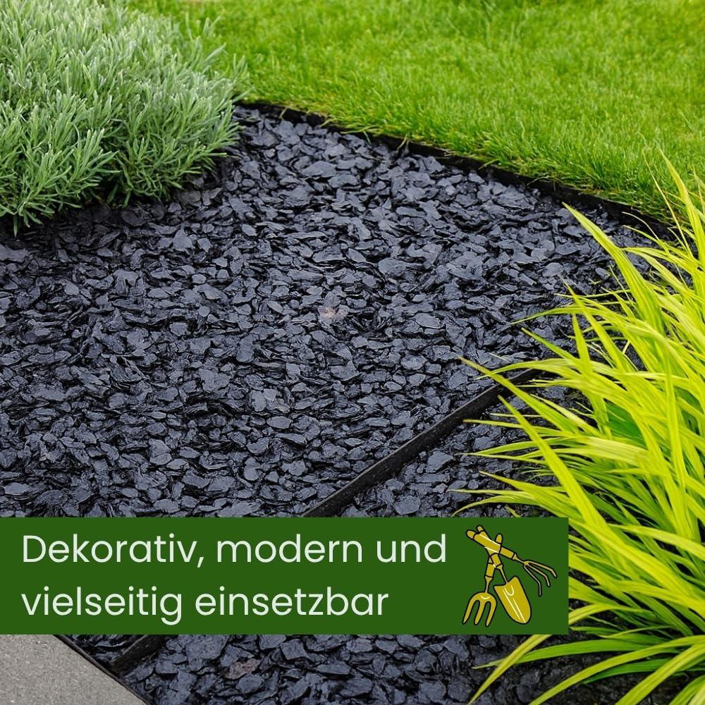 Schiefersplitt Garten 10-20 mm 25 Kg Zierkies Schwarz Schieferbruch Dekostein Aquarium Bodengrund Aquarium Deko Steine Schiefersteine