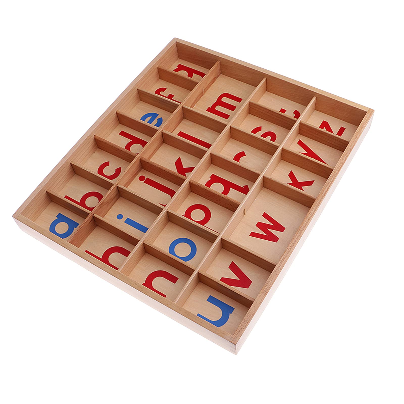 1 Pièce Alphabet Lettres Mobiles Blocs Magnétiques en Bois Objets d'apprentissage Materiel Éducatif Fonction Écrit Adapté Enfants, Boîte en Bois