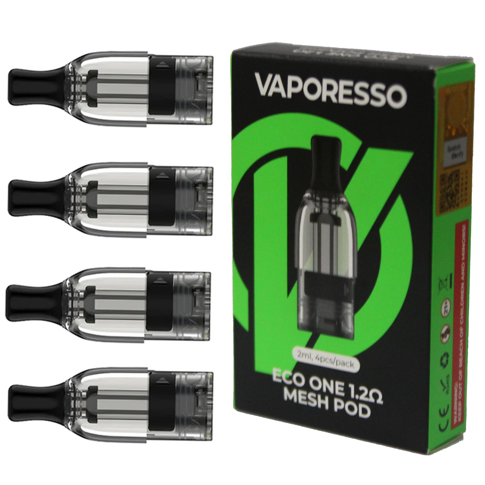Vaporesso ECO ONE 1.2 ohm Mesh Pod Catridge 2ml (4 pezzi) : Amazon.it:  Elettronica