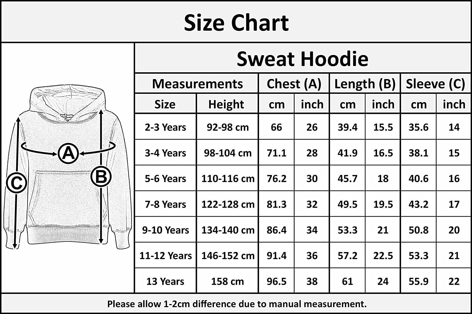 Notwild Unisex-Child Cotton Hooded Regular Fit Sweatshirt (Kidhoodies_White_5 Years-6 Years) 2