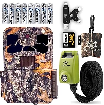 browning spec ops elite hp4 trail camera with batteries 32 gb sd card card reader steel reinforced strap and spudz microfiber cloth screen cleaner