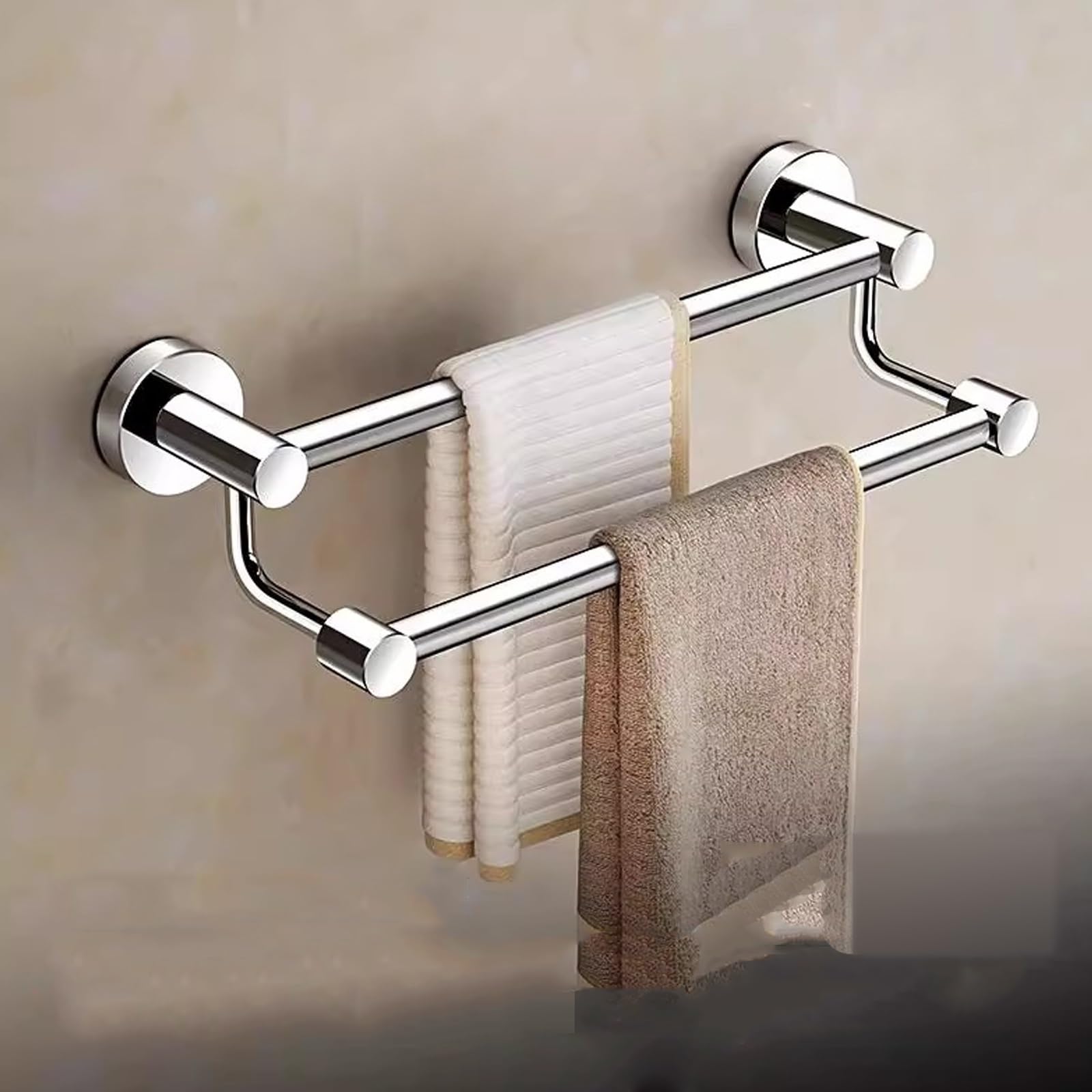 Toalleros de Baño, Toallero de Pie, Fabricado en Acero Inoxidable 304, Este Diseño de Doble Barra Combina Almacenamiento y Estética(90cm/35in)