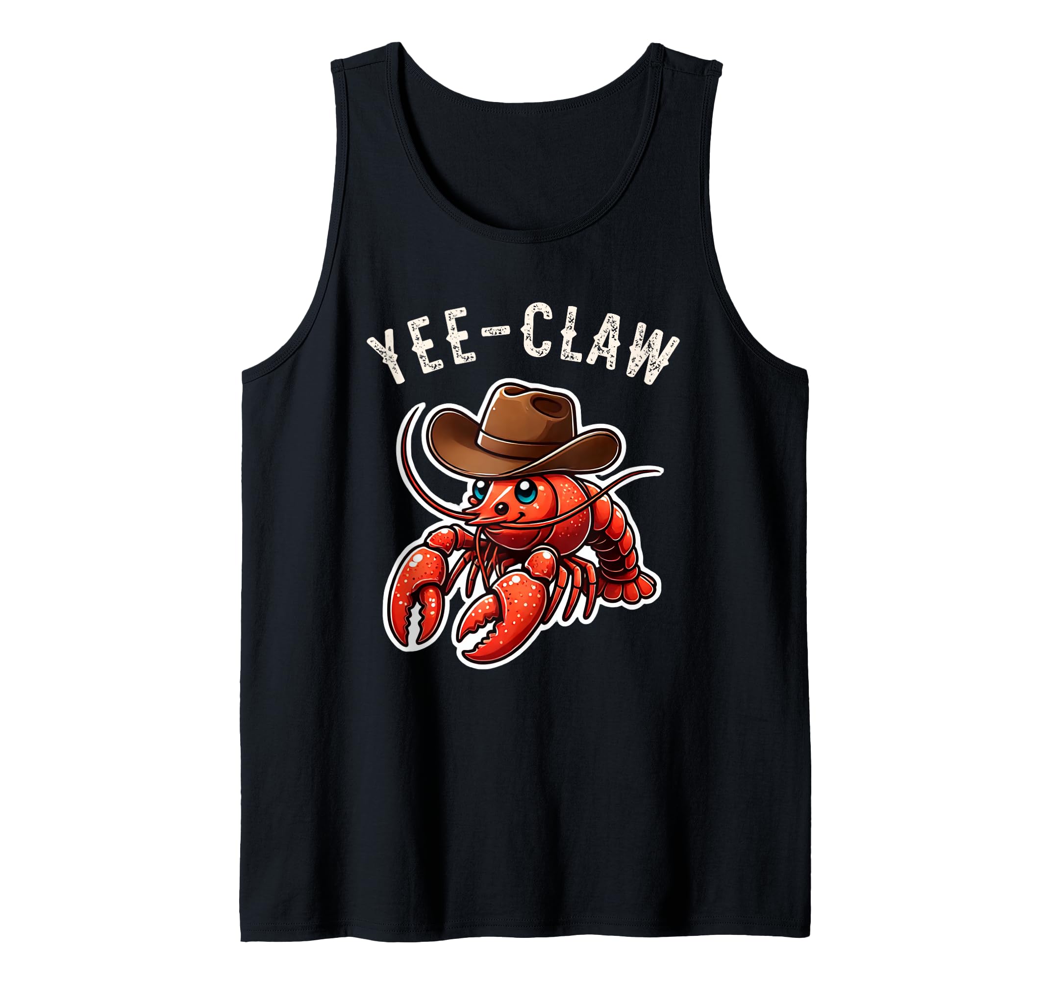Mud Bug Apparel Gifts & Decor ShopFunny Crawfish Wearing Cowboy Hat Yee Claw Cajun Boil Tank Top
