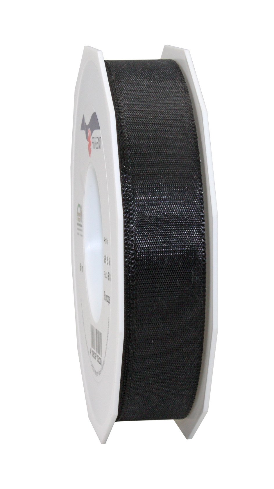 C.E. Pattberg Präsent - Europa Taffeta Ribbon Black 25 mm width, 50 m length, Purple, 25mm - 50m