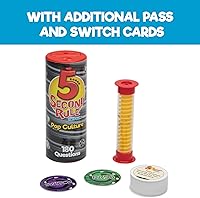 Vista 4 de 5 Second Rule Game Pop Culture Edition (Mini Tube) - Juego de cartas de preguntas simples para diversión familiar, fiesta, niños, viajes, noches