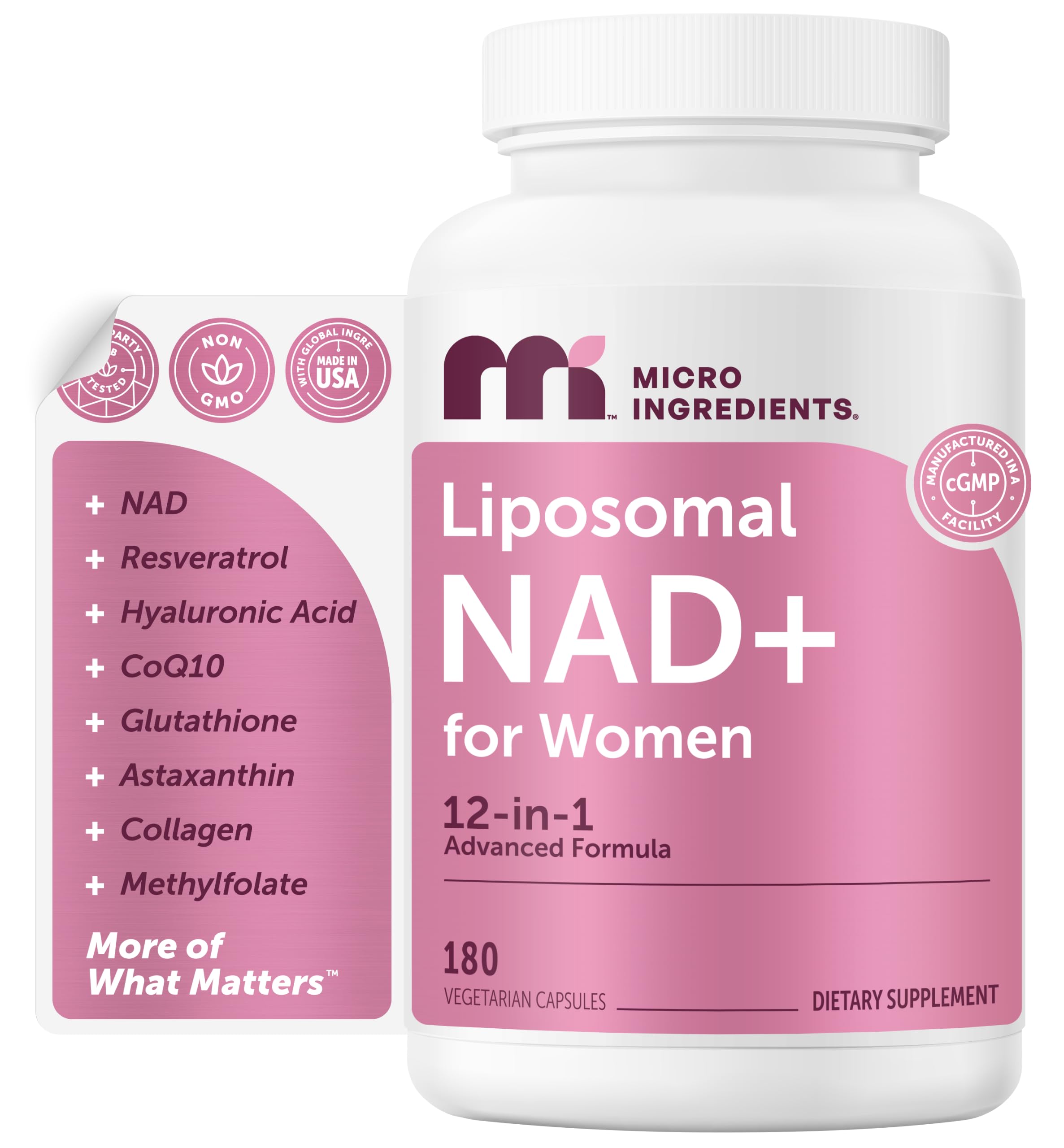 Micro Ingredients Liposomal NAD+ for Women Complex