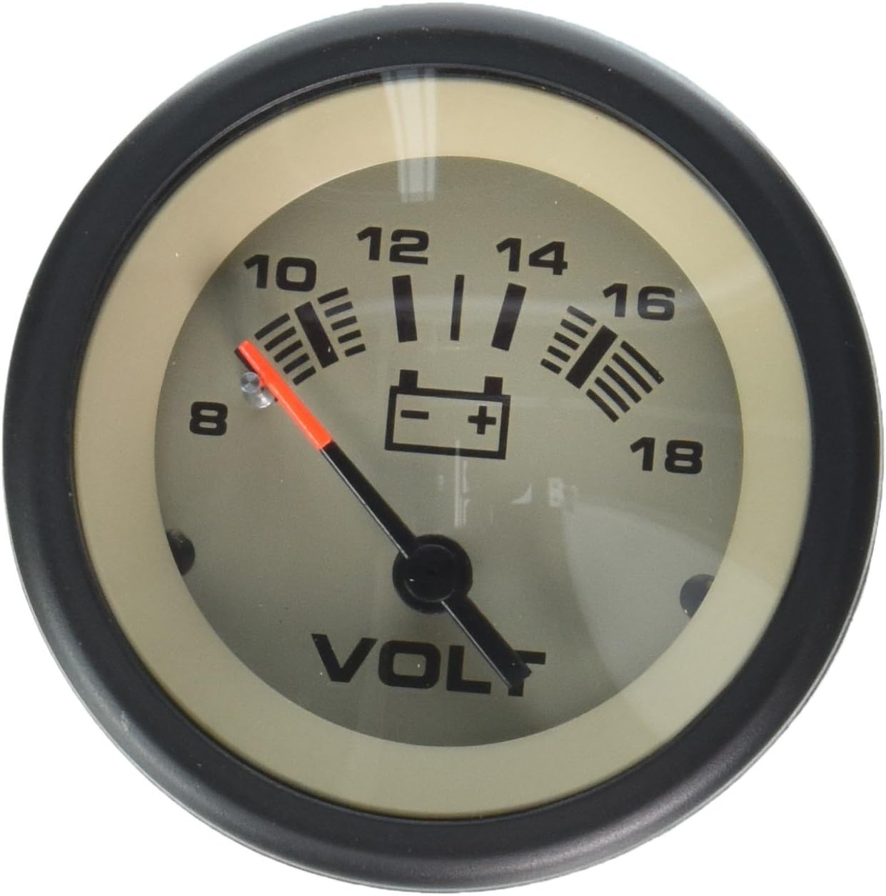 Sierra International 59708P Sahara 8-18 Vdc Dial Range Scratch Resistant Voltmeter, 2"