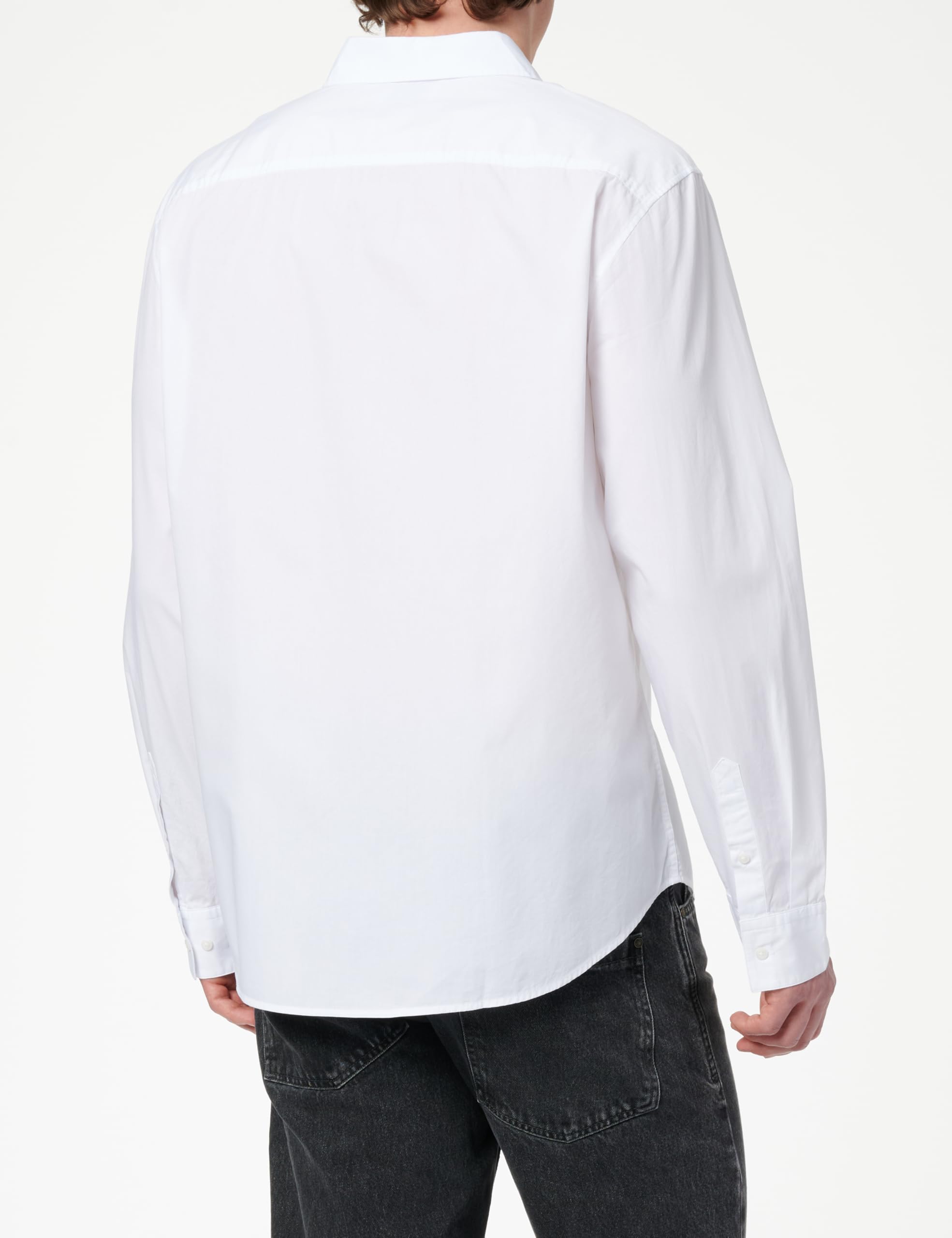 Calvin Klein T-Shirt Manches Longues Homme Poplin Classic en Coton