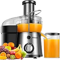 Airon 800W Centrifugal Juicer Machine - 3" Wide Chute, 3 Speeds, High Juice Yield, Easy Clean Stainless Steel for Fruits Veggies