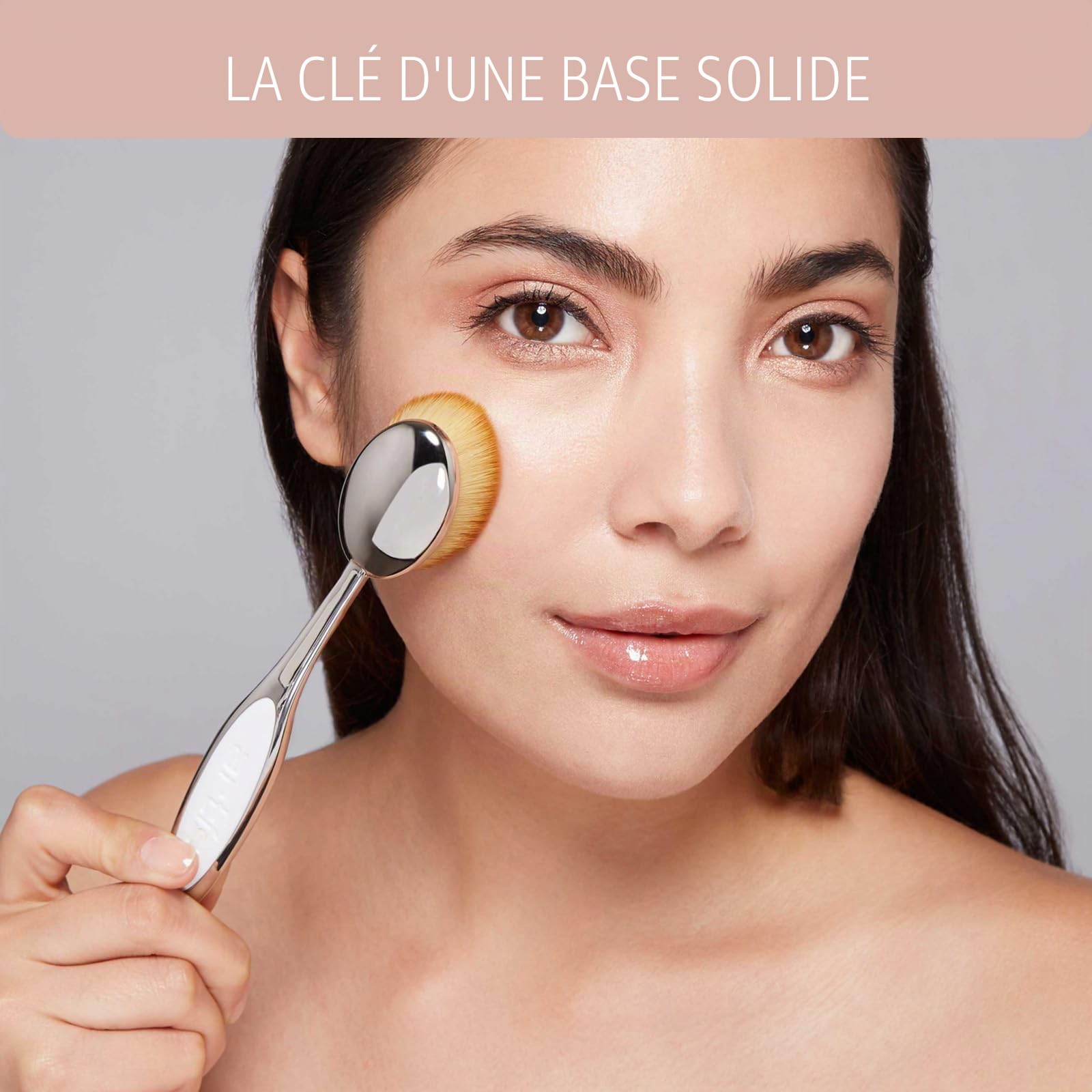 Artis Elite Oval 7 Brush – Pinceau de maquillage ovale – Pinceau de fond de teint – Fond de teint, maquillage, soins de la peau – Utilisation avec liquides, poudres, crèmes – Finition aérographe –