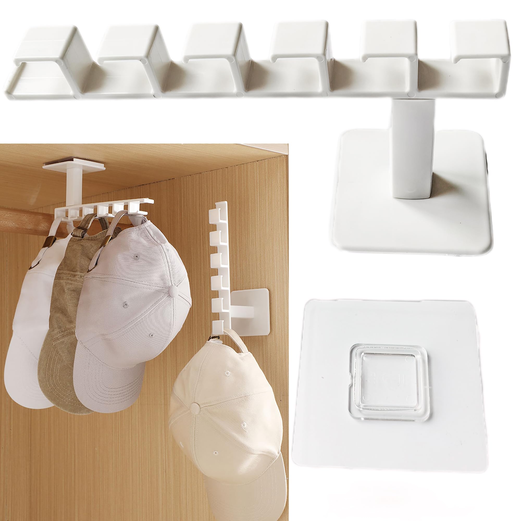 Colgador Organizador de Gorras 1 Pieza Blanco