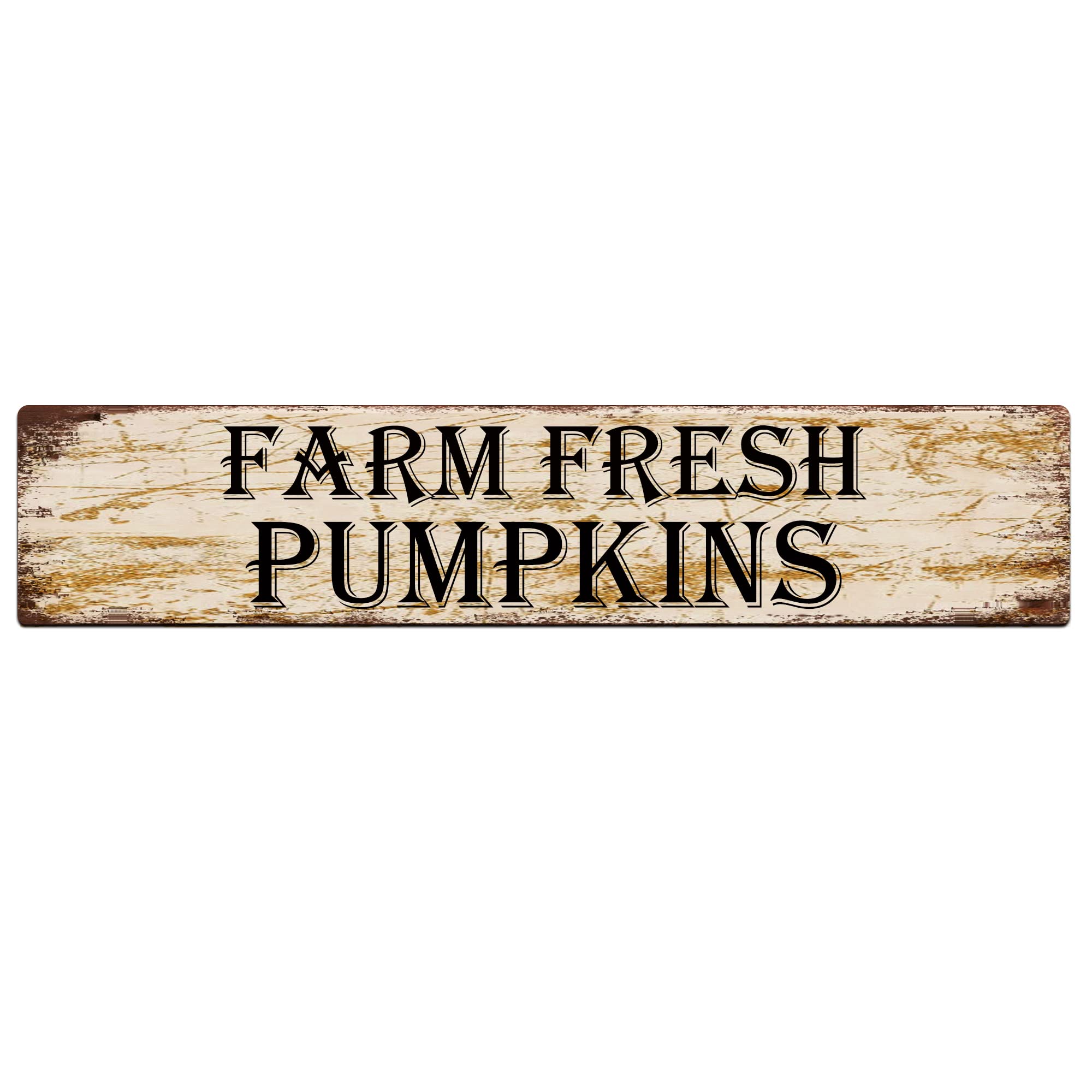 Farm Fresh Pumpkins Retro Tin Signs Aluminum Metal Sign for Kitchen Home Garden Wall Bar Cafe Decor 4x16 Inch