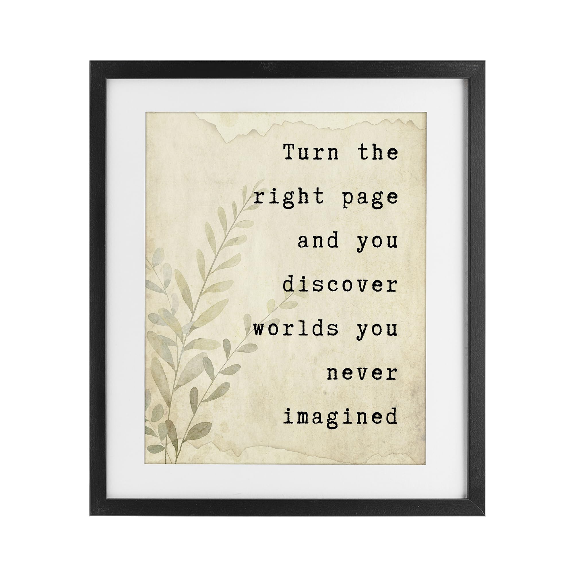 Stupell Industries 'Literary Wonders Quote', Framed Print Under Glass, Black, 17 x 21 Inches, Easy to Hang and Sturdy, Made in USA, by Julia Frost
