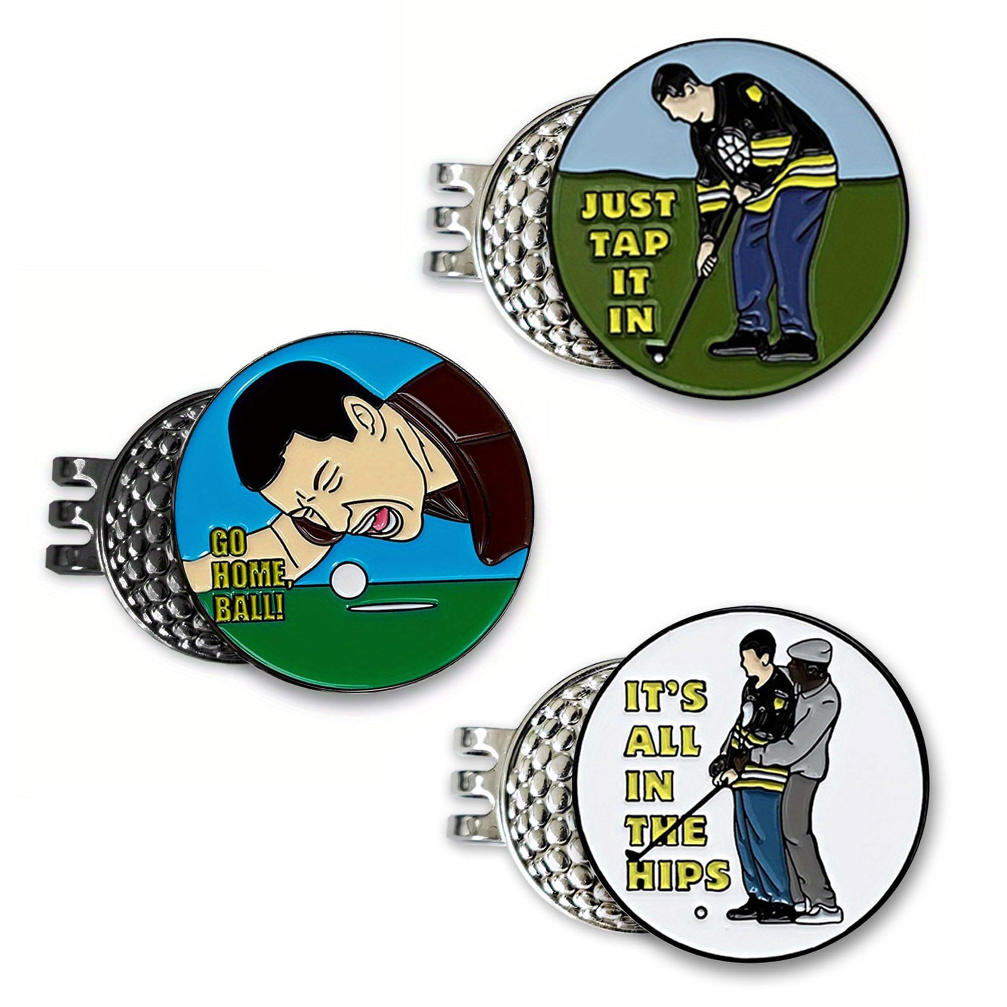 Golf Ball Marker with Magnetic Hat Clip, Xiciki Personalized Golf Hat Clips, Funny Golf Accessories, for Golf Gloves Hats Bags Caps Visor Belt Pocket Lot,Golf Ball Marker for Fathers Day Birthday Gift