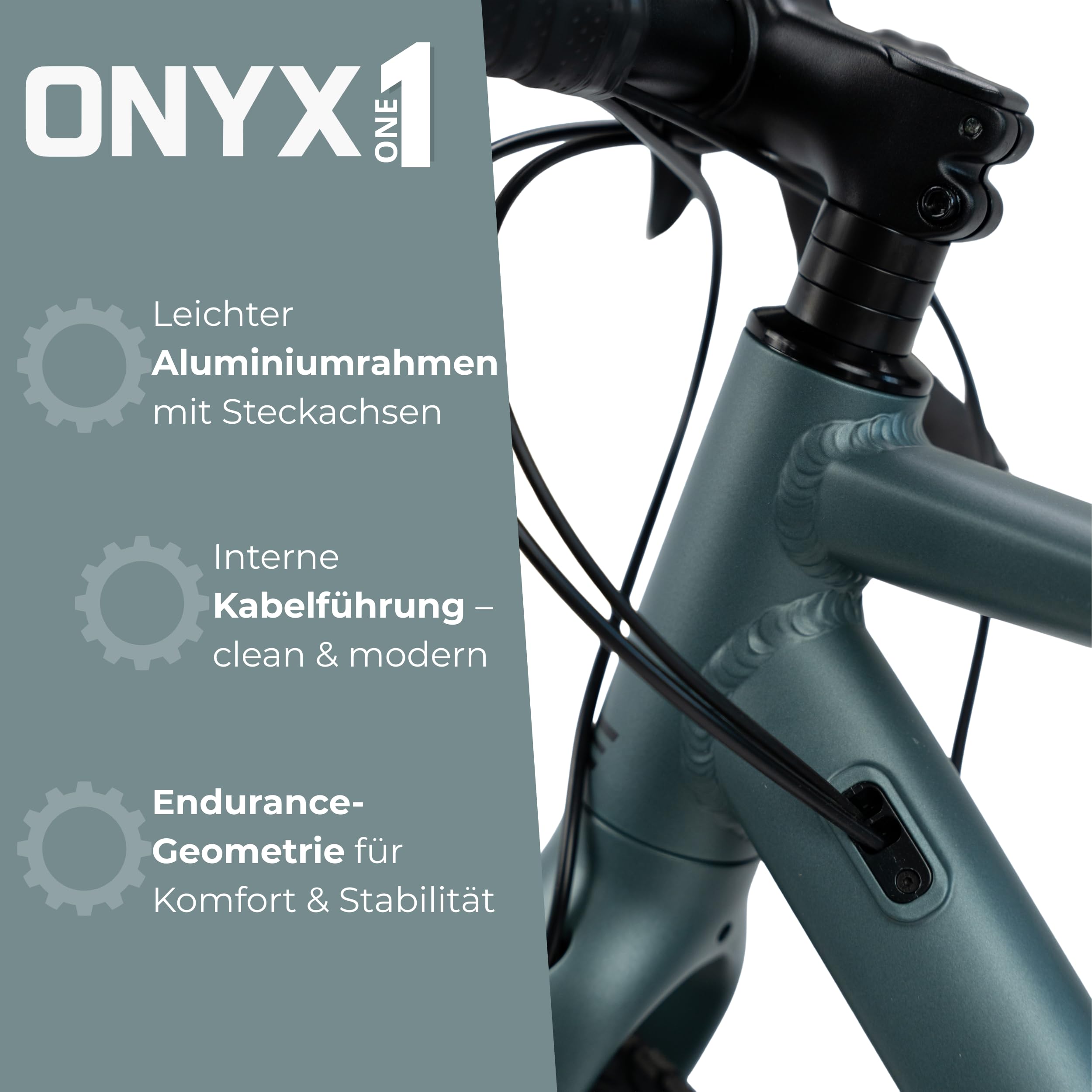 Goetze Onyx One Gravelbike 28 Zoll | Aluminiumrahmen 19/21/23 Zoll | 2x8 Kettenschaltung | Mechanische Scheibenbremsen | 700x40C Reifen | Bikepacking Rennrad & Allroad Fahrrad für Damen & Herren