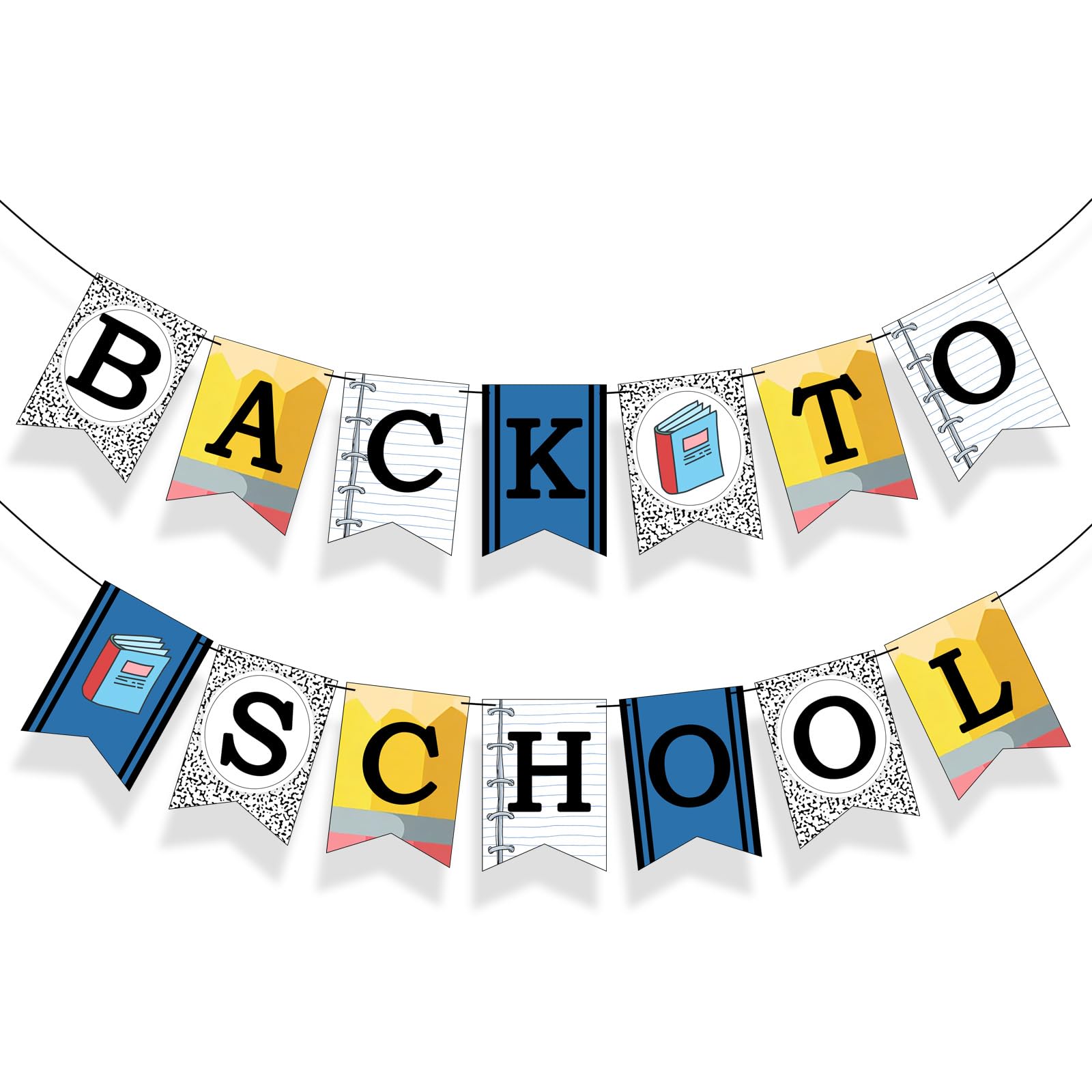 2Pcs Back to School Banner Sign Decorations Supplies, First Day of School Sign Decor Supplies, Back to Campus Bulletin Board Welcome Banner Bulletin Board Decor