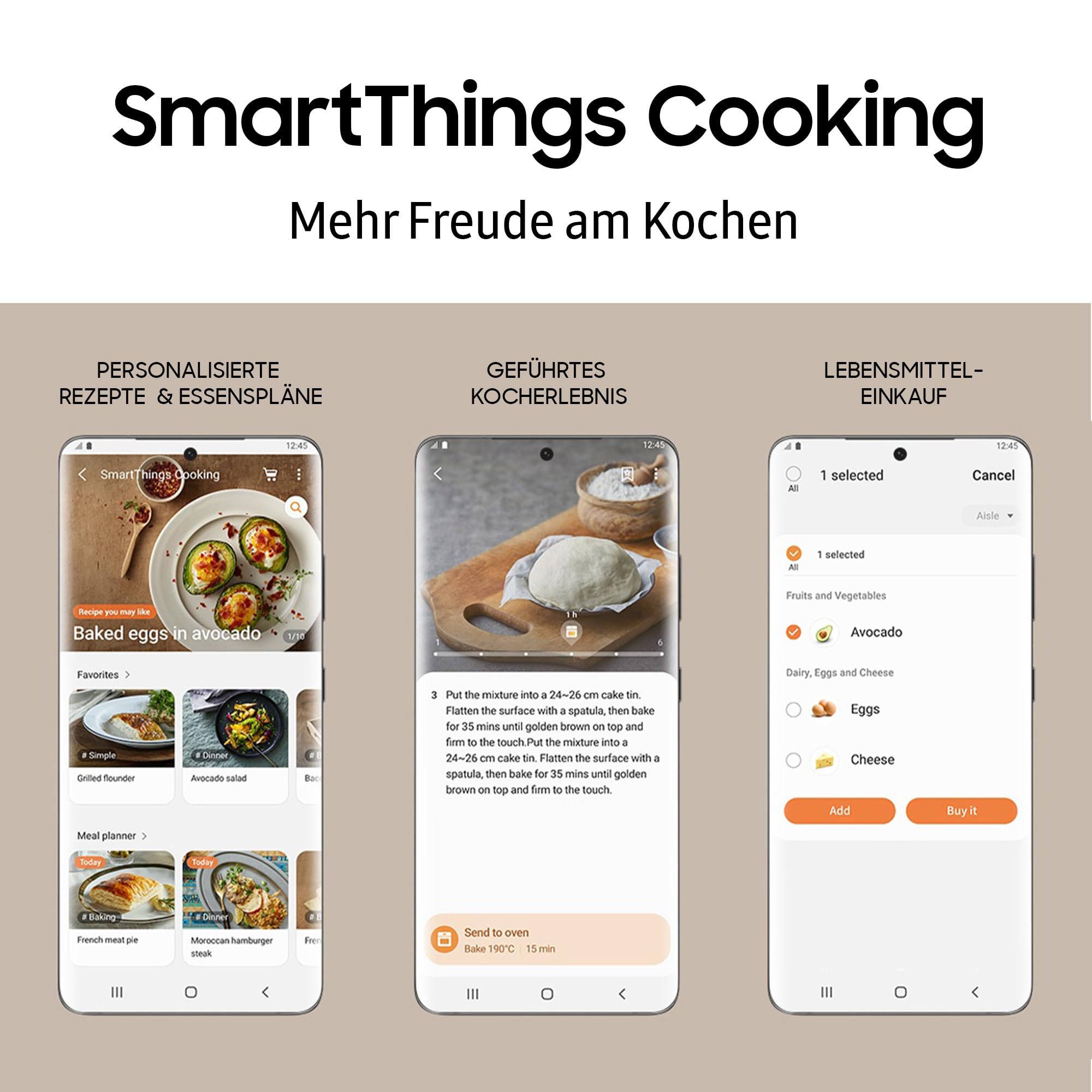 Samsung NV7B7997ADK/U1 Dual Cook Einbaubackofen, Dampfgaren mit 700-ml-Wassertank, 76 l, Pyrolytische Selbstreinigung, Automatische Türöffnung, Kamera, SmartThings Cooking, Air Fry, Schwarzes Glas