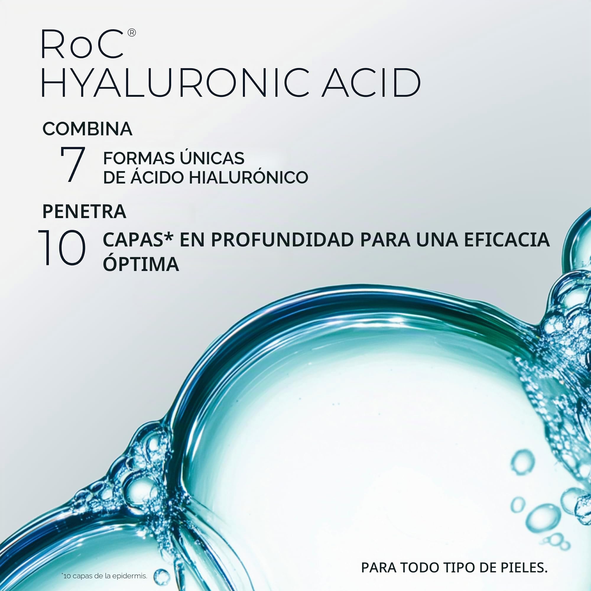 RoC Hydration+ Serum Stick | Cuidado de la piel con péptidos y ácido hialurónico para la cara | 30 g
