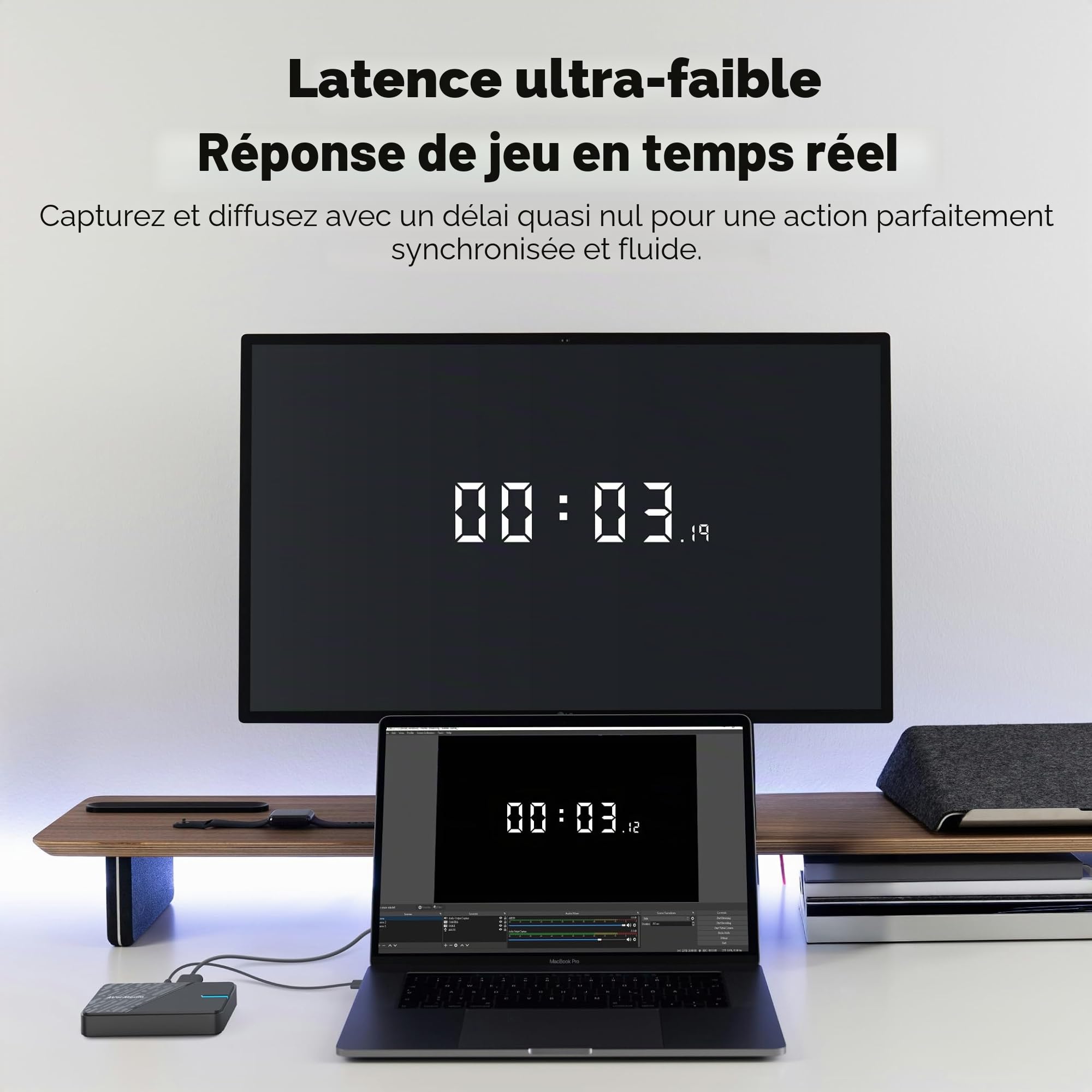 AVerMedia GC311G2 Streamline MINI+ Carte de capture pour streaming, passage HDR 4K60, enregistrement vidéo 1080p60, capture de jeu pour PS5, Xbox, Switch, PC, compatible avec Twitch, OBS, Windows, Mac