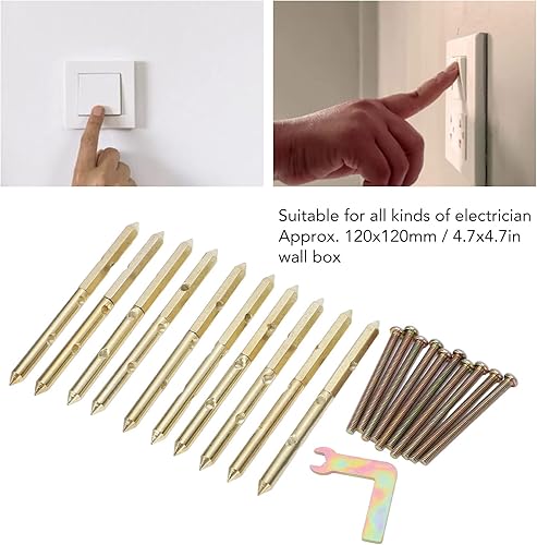 Miniatura 4 de Reparación de caja eléctrica, 21 piezas de dispositivo de reparación de casete de 120 tipos, casete de interruptor de instalación rápida de acero