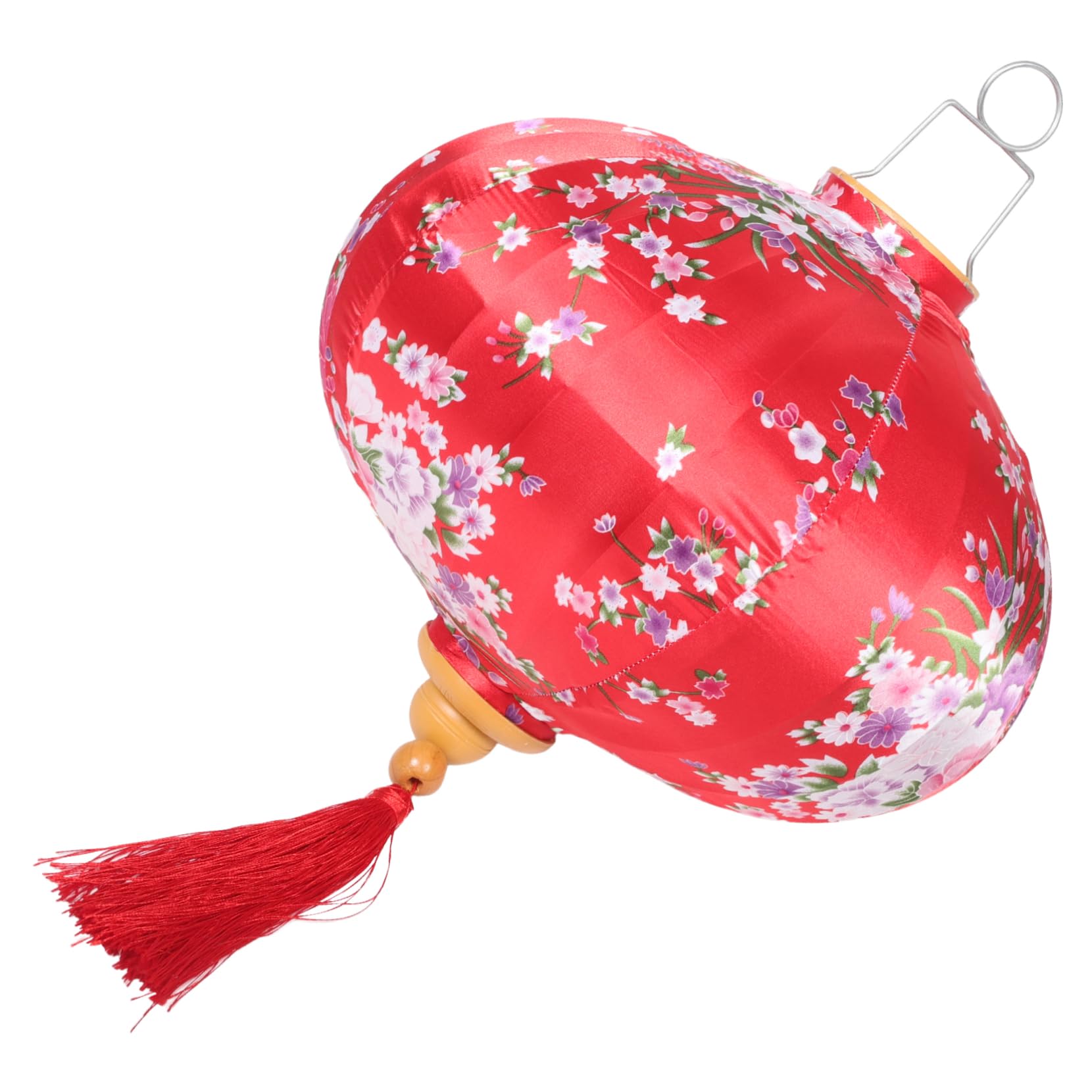 Alipis Vintage Red Outdoor Hanging Lantern with Iron Frame and Cloth Material, Sturdy Design and Easy Installation for Street and Outdoor Gatherings, Classic Ancient Style Garden