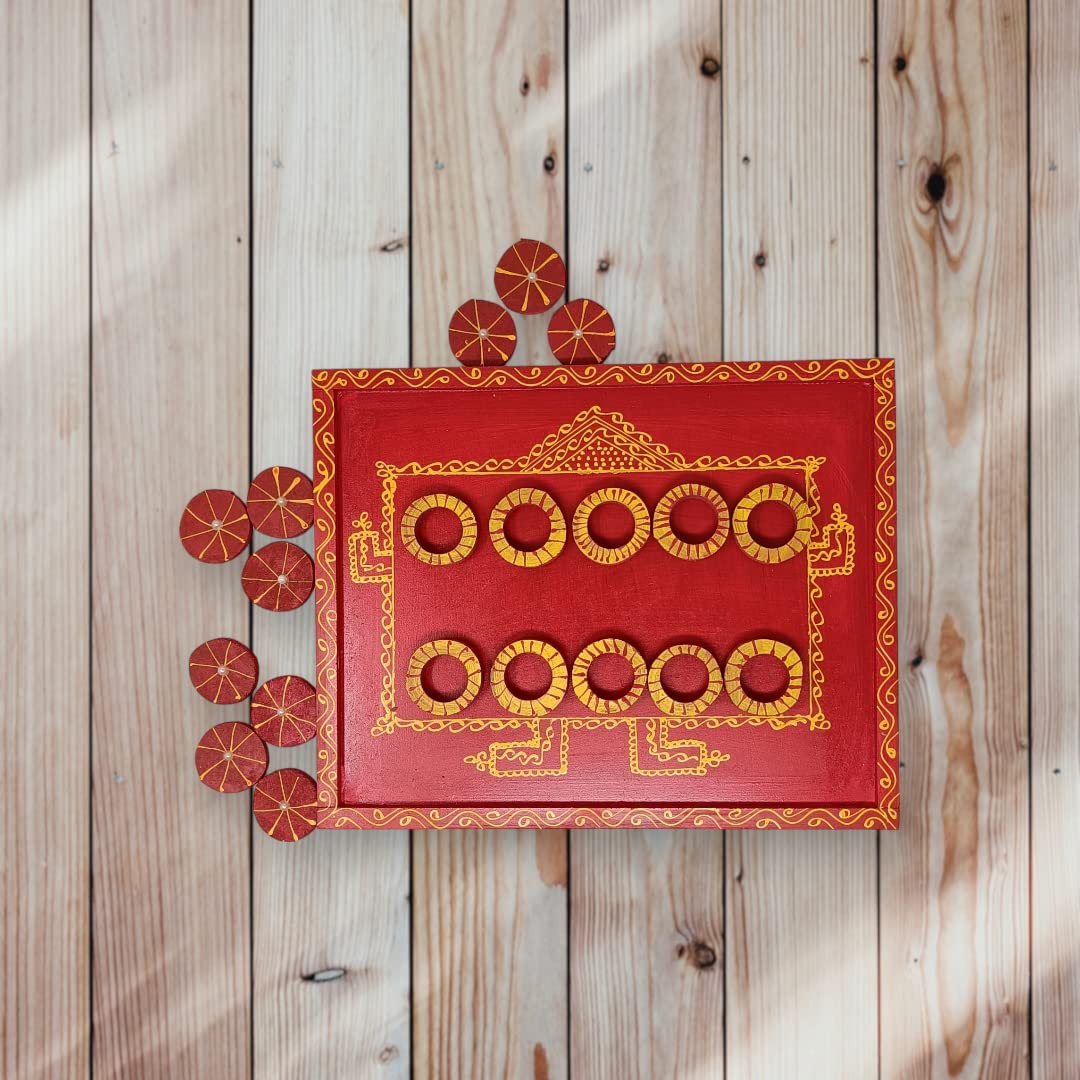 Handcrafted Bachbaras Puja Chowki - Traditional Indian Art -9