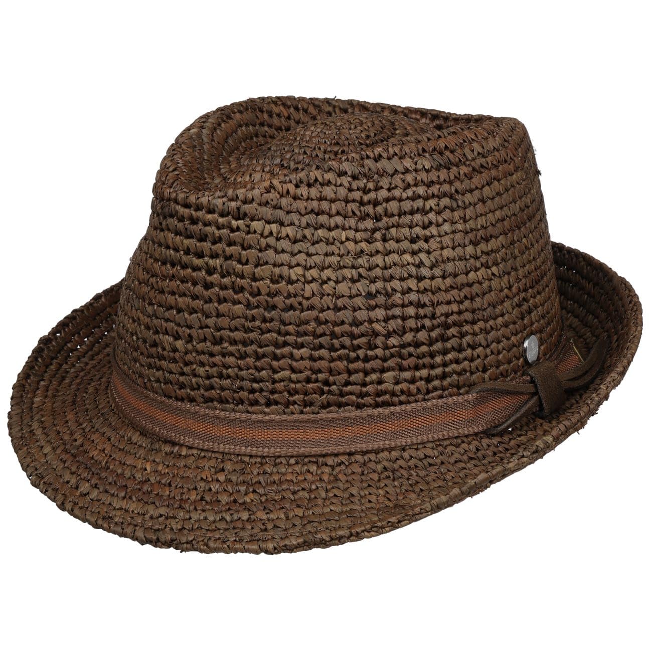 Lierys Danrio Trilby Straw Hat Made in Italy Men Spring Summer Brown