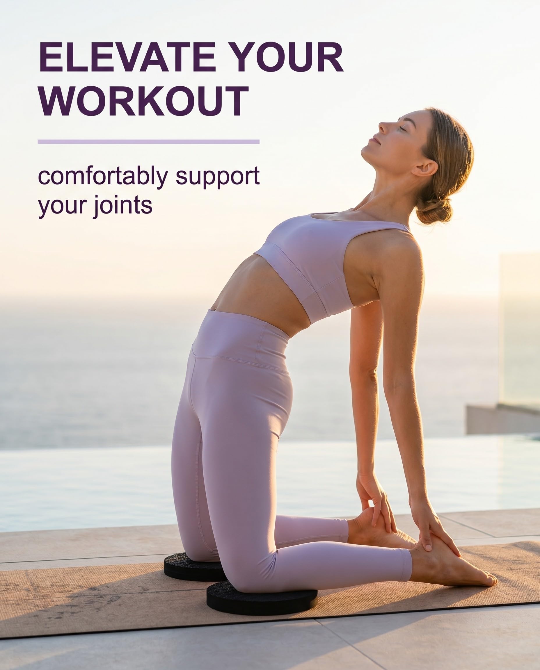 Ginocchiere Yoga 2 Pezzi Nero, Ergonomiche Antiscivolo per Plank, Fitness e Protezione Ginocchia. Cuscini Yoga & Pilates, Supporto Gomiti per Home Workout e Recupero
