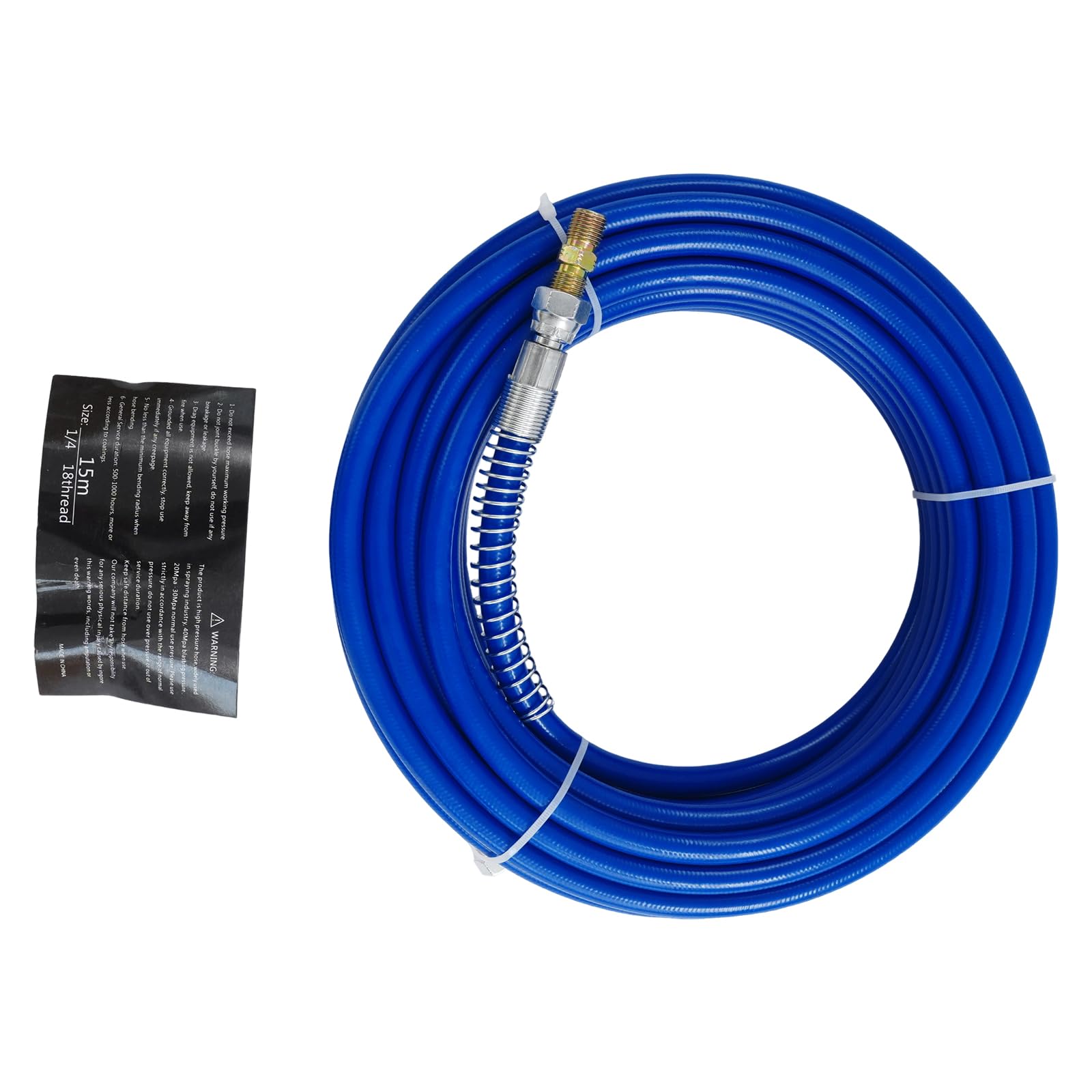 Manguera de pulverización de pintura Airless, 15 m, 3300 PSI de alta presión, conductora con tiras de seguridad, para pulverizadores de pintura