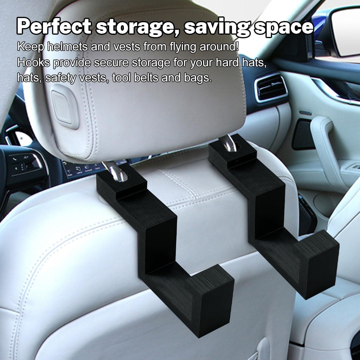 Hard Hat Holder for Truck Seat Work Truck Accessories for Car Sea Portable Rack Suitable for Various Safety Helmet Styles image 3