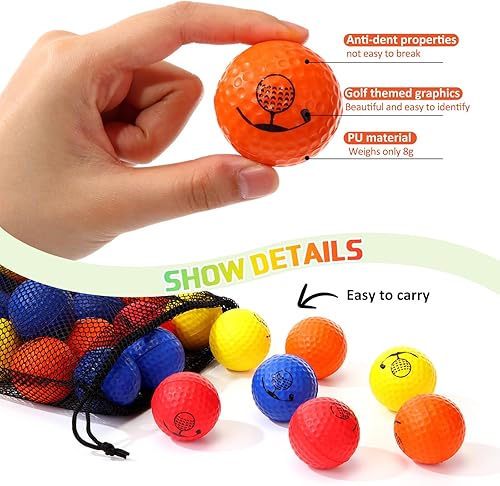 Miniatura 11 de Mudder 200 pelotas de práctica de golf de espuma a granel, bola de espuma suave, sensación realista, práctica limitada de mosca para entrenamiento